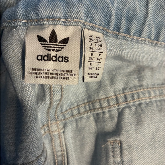 Adidas ADILENIUM SEASON 3 BANANA FITTED WASHED DENIM PANTS Size 34 - EUC - Picture 7 of 11